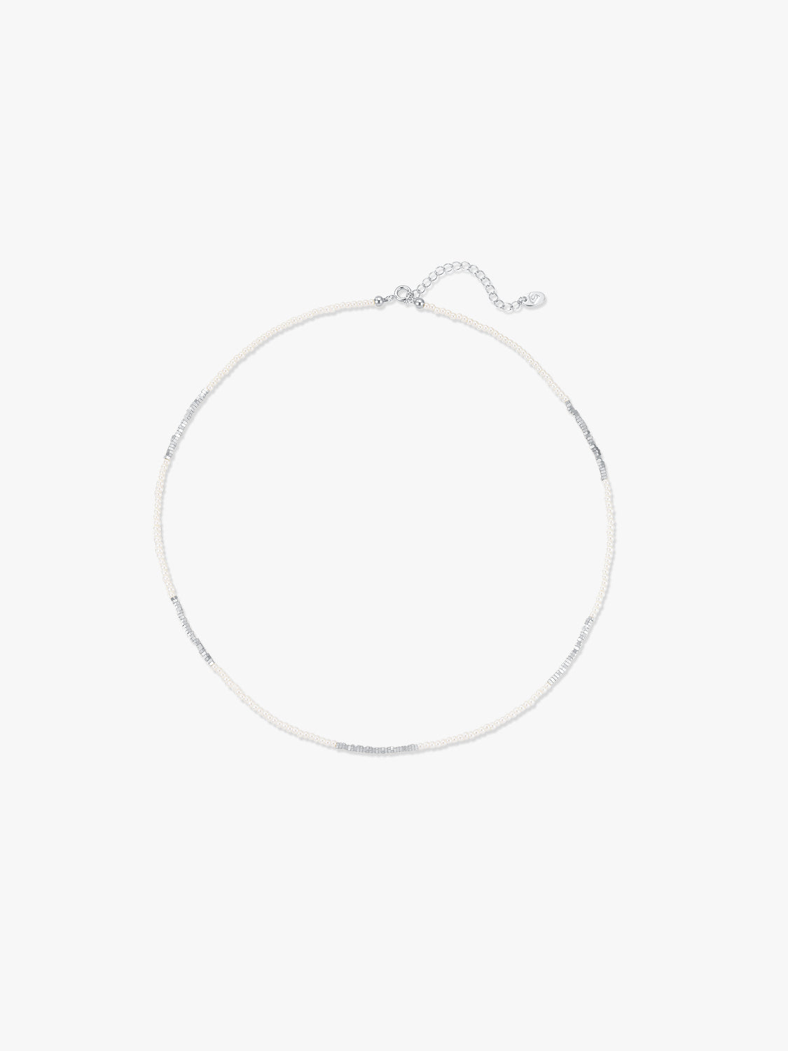Silver Pearl-mixed Necklace