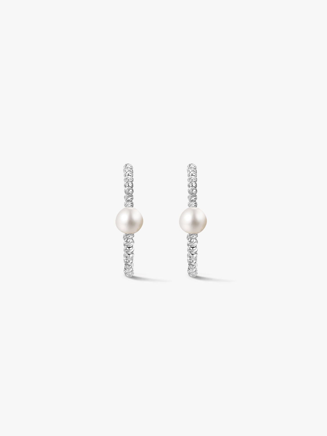 Silver Helix Hoops
