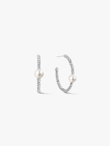 Silver Helix Hoops