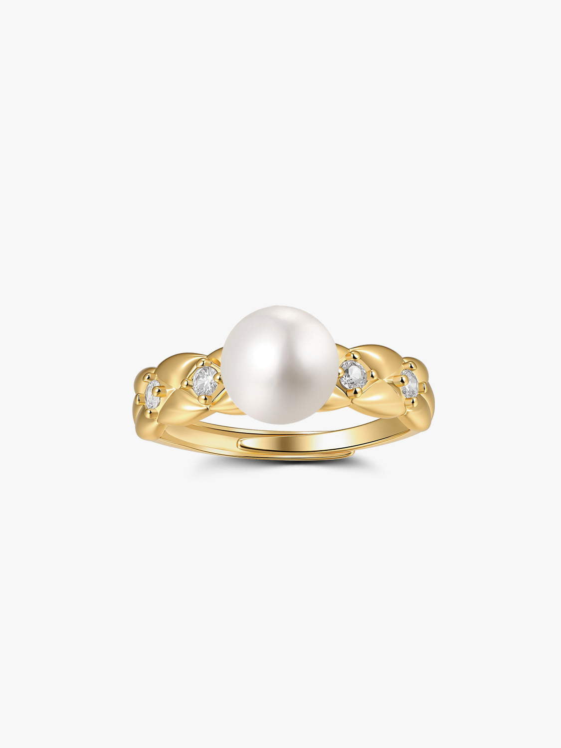 Braided Pearl Ring