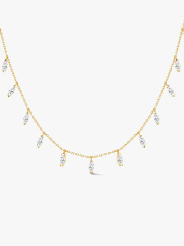 Crystal Dewfall Charm Necklace