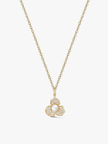 Iris Bloom Pendant Necklace