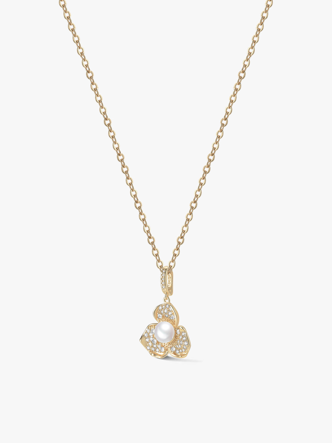Iris Bloom Pendant Necklace
