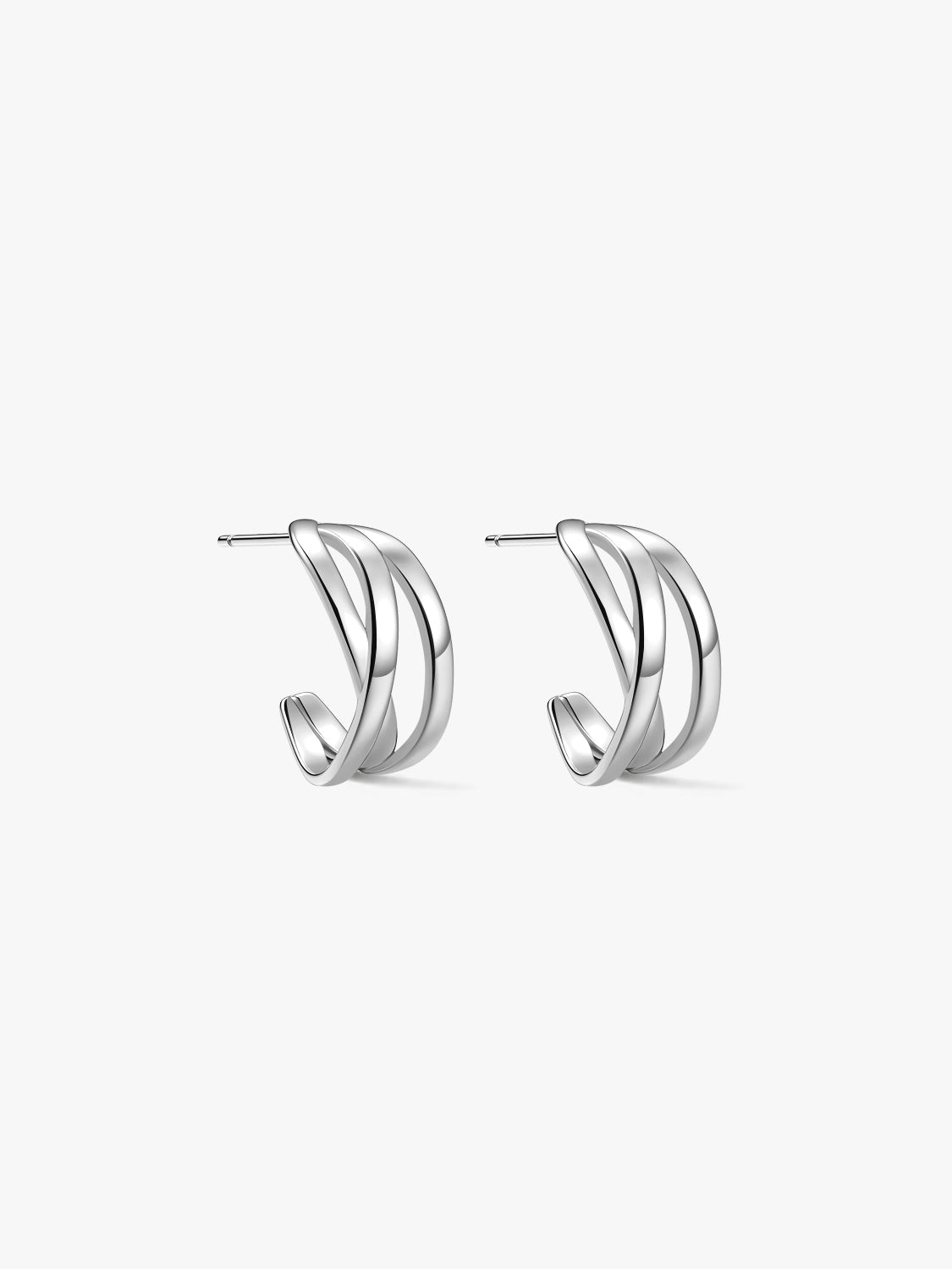 Silver Ribbon Earrings