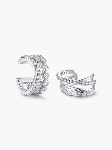 Silver Interlace Ear Cuff