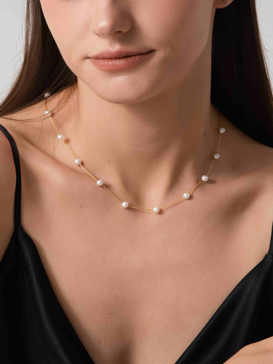 Pear Stationl Necklace